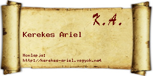 Kerekes Ariel névjegykártya
